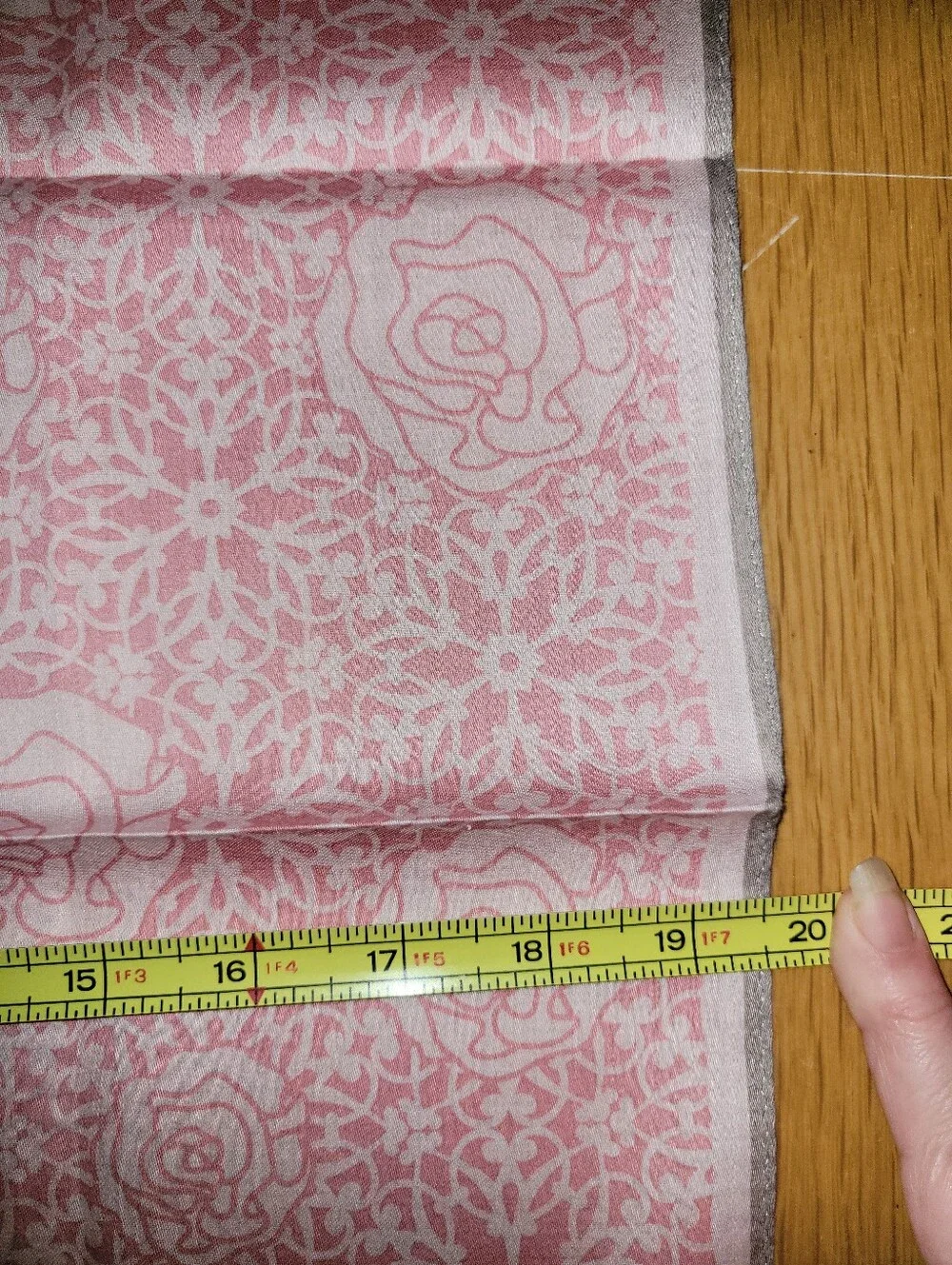 YSL Vintage Square Scarf In Pink
